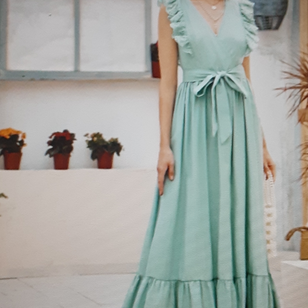 Eyelet Embroidered Butterfly Sleeve Dress